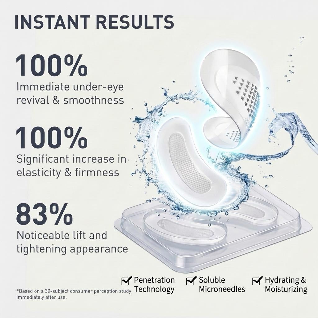 [Scentnity] Dissolving Microneedle Anti Wrinkle Patches for Smile Line, Frown lines, Under Eye Bags, Puffiness, Crow&