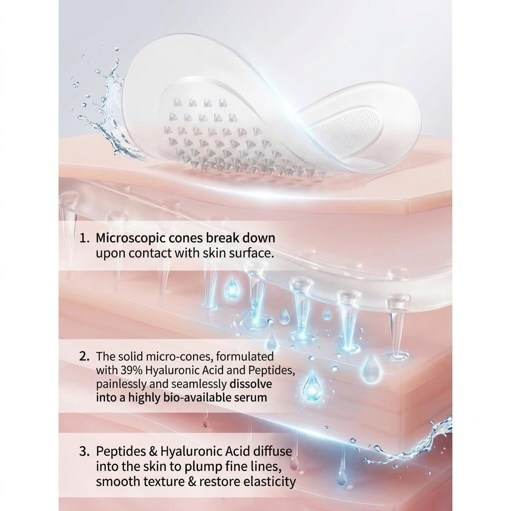 [Scentnity] Dissolving Microneedle Anti Wrinkle Patches for Smile Line, Frown lines, Under Eye Bags, Puffiness, Crow&